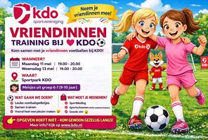 Kom samen met je vriendinnen voetballen bij KDO!